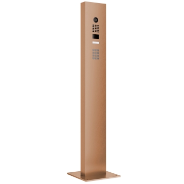 Gegensprechanlage mit Standfuß + Bodenplatte Smart Doorbird D1101KV mit Keypad Modul Bronzeoptik