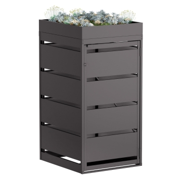 Mülltonnenbox Egon 1er 120 Liter in Schwarz