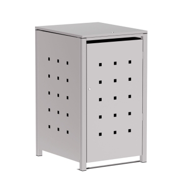 Mülltonnenbox Wilhelm 1er 240L in Hellgrau-Metallic