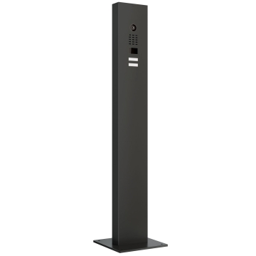 Gegensprechanlage mit Standfuß inklusive Bodenplatte Smart for Two Doorbird D1102V  in Graphitschwarz