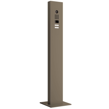 Gegensprechanlage mit Standfuß inklusive Bodenplatte Smart for Two Doorbird D1102V  in Beigegrau