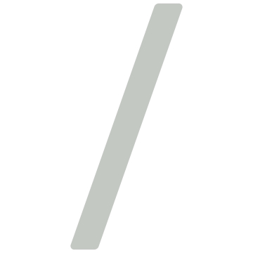 Selbstklebendes Zeichen "Slash" - 40 mm in Lichtgrau