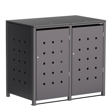 Mülltonnenbox Wilhelm 2er 240L in Anthrazit
