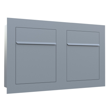 Einbaubriefkasten Bari for Two in Grau Metallic