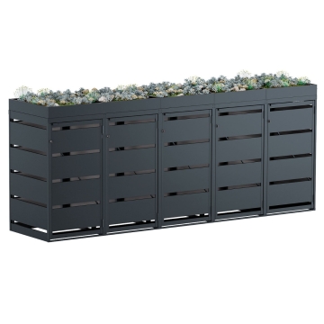 Mülltonnenbox Egon 5er 120 Liter in Anthrazit