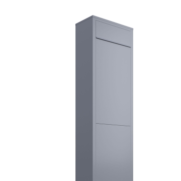 Standbriefkasten Torrent in Grau Metallic | rückseitige Entnahme