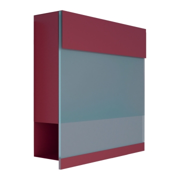 Briefkasten Manhattan Special Blue Rot mit blauer Acrylplatte