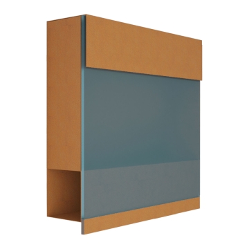 Briefkasten Manhattan Special Blue Rost mit blauer Acrylplatte
