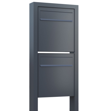 Zaunbriefkasten Latina Stand for Two in Schwarz