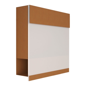 Briefkasten Manhattan Special White Rost mit Weißer Acrylplatte