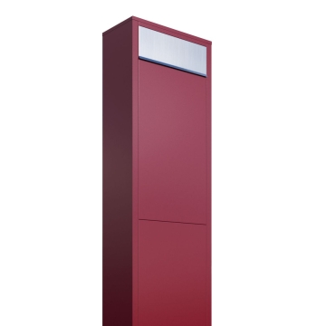 Standbriefkasten Big Box Rot mit Edelstahlklappe