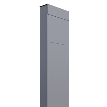 Standbriefkasten The Box Grau Metallic