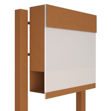Standbriefkasten Manhattan Special White Rost