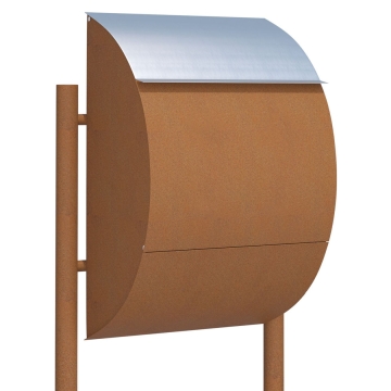 Standbriefkasten Jumbo Rost mit Edelstahlklappe