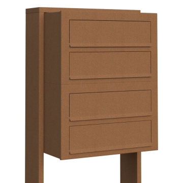 Briefkastenanlage Cube for Four Rost