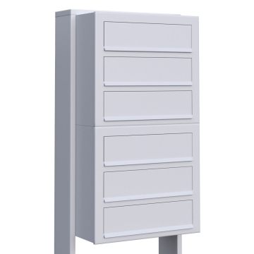 Briefkastenanlage Cube for Six Weiß