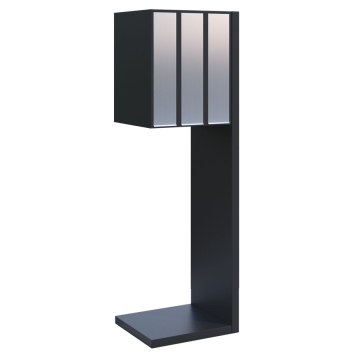 Briefkastenanlage Hermes Clone for Three Schwarz mit Edelstahlklappe