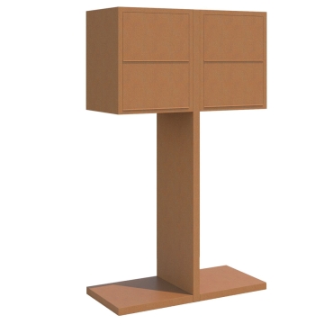 Briefkastenanlage Hermes Double for Four Rost