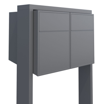 Briefkastenanlage Big Flag for Two Grau Metallic