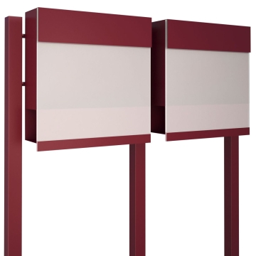 Briefkastenanlage Manhattan Special White for Two Rot