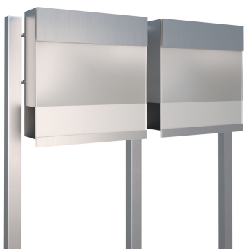 Briefkastenanlage Manhattan Special White for Two Edelstahl