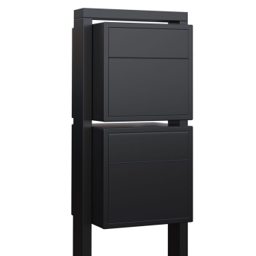 Briefkastenanlage Soprano for Two Schwarz