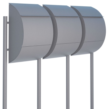 Briefkastenanlage Jumbo for Three Grau Metallic