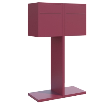 Briefkastenanlage Hermes Double for Two Rot