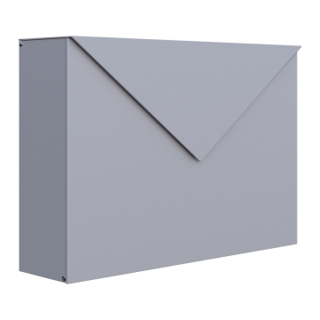 Briefkasten Letter Grau Metallic