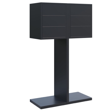 Briefkastenanlage Hermes Double for Six Schwarz