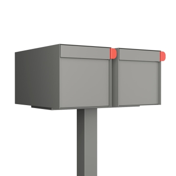 Amerikanischer Briefkasten Big Americano for Two Grau Metallic