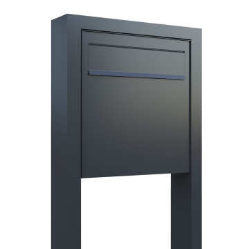 Zaunbriefkasten Latina Stand in Schwarz