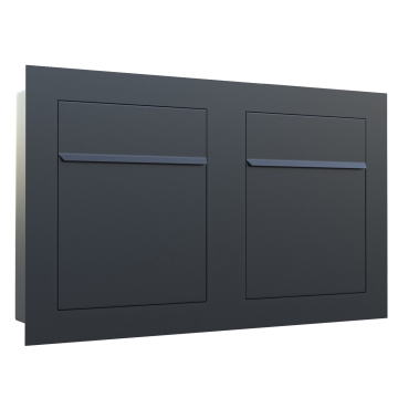 Einbaubriefkasten Bari for Two in Schwarz