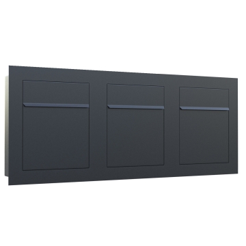 Einbaubriefkasten Bari for Three in Schwarz