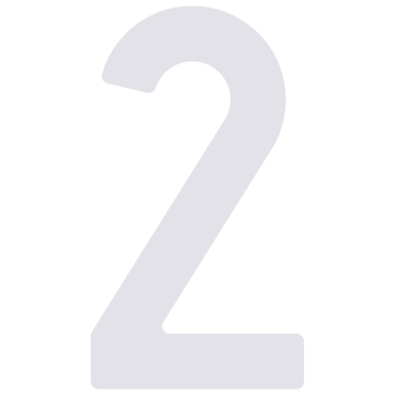 Selbstklebende Hausnummer "2" - 76 mm in Weiß