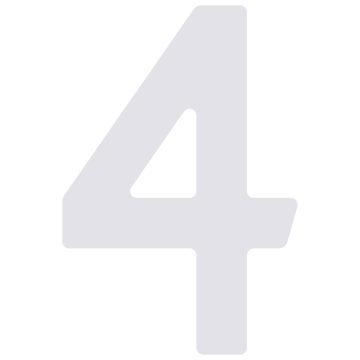 Selbstklebende Hausnummer "4" - 76 mm in Weiß