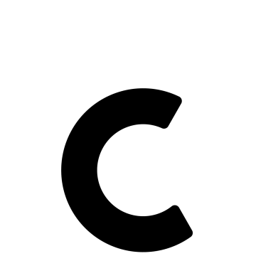 Selbstklebender Hausnummer "c" - 76 mm in Schwarz
