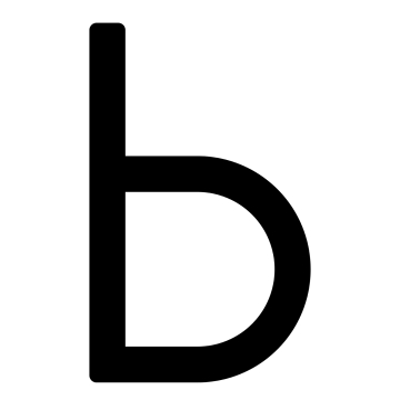 Buchstabe modern ''b'' - 152 mm in Schwarz