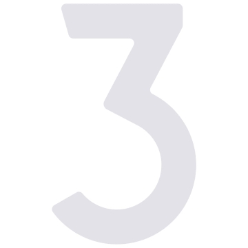 Selbstklebende Hausnummer "3" - 40 mm in weiß