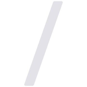 Selbstklebendes Zeichen "Slash" - 40 mm in Weiß