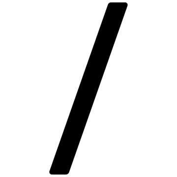 Selbstklebendes Zeichen "Slash" - 40 mm in Schwarz