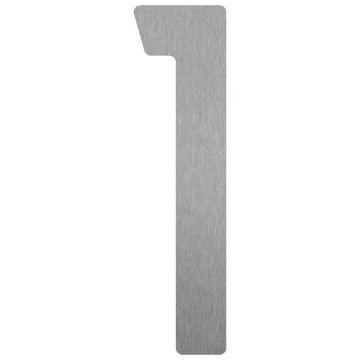 Selbstklebende Hausnummer "1" - 76 mm aus Edelstahl