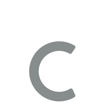 Buchstabe modern ''c'' - 245 mm in Grau Metallic