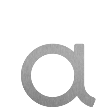 Buchstabe modern ''a'' - 200 mm aus Edelstahl