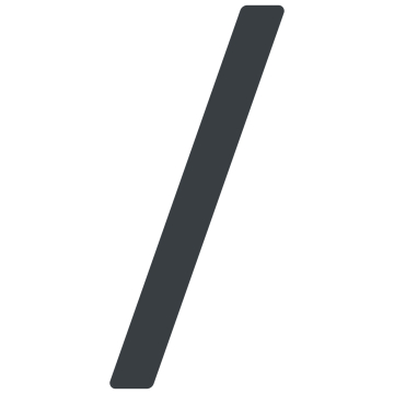 Selbstklebendes Zeichen "Slash" - 40 mm in Anthrazit