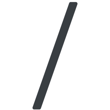 Zeichen Slash modern ''/'' - 152 mm in  Anthrazit