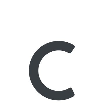 Buchstabe modern ''c'' - 200 mm in  Anthrazit