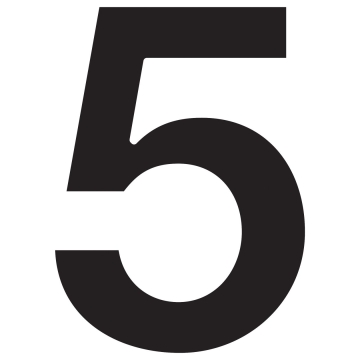 Hausnummer ''5'' Schwarz