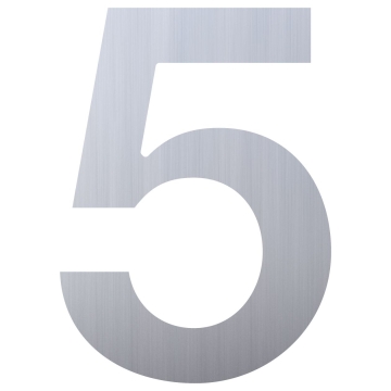 Hausnummer ''5'' Edelstahl