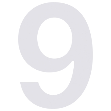 Hausnummer ''9'' Weiß